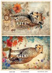 Çita Desenli Pirinç Dekopaj Model : ÇİTA07 - Line Art