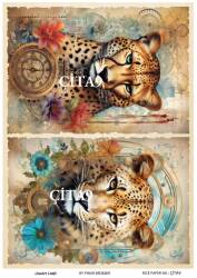 Çita Desenli Pirinç Dekopaj Model : ÇİTA09 - Line Art