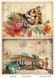 Çita Desenli Pirinç Dekopaj Model : ÇİTA10 - Line Art