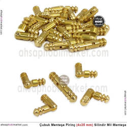 Çubuk Menteşe Pirinç 4x25mm Silindir Mil Menteşe - Tual Hobi Sanat