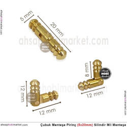 Çubuk Menteşe Pirinç 5x20mm Silindir Mil Menteşe - Tual Hobi Sanat (1)