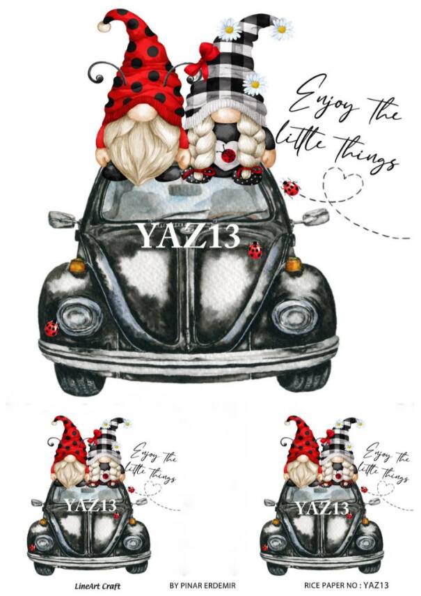 Cüce Araba Desenli Pirinç Dekopaj Model : YAZ13 - 1