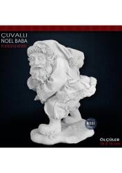 Çuvallı Noel Baba Biblo Heykeli (18x15 cm) Ham Polyester - Tual Hobi Sanat (1)