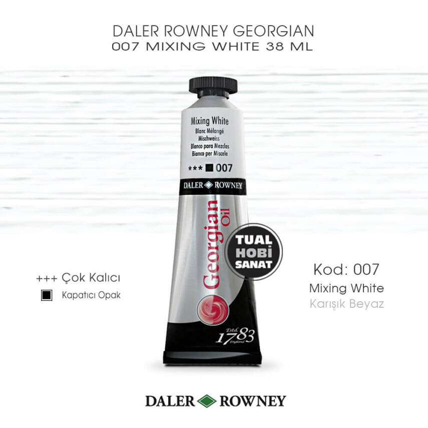 Daler Rowney Georgian 007 Mixing White (Karışık Beyaz) 38 ml - 1