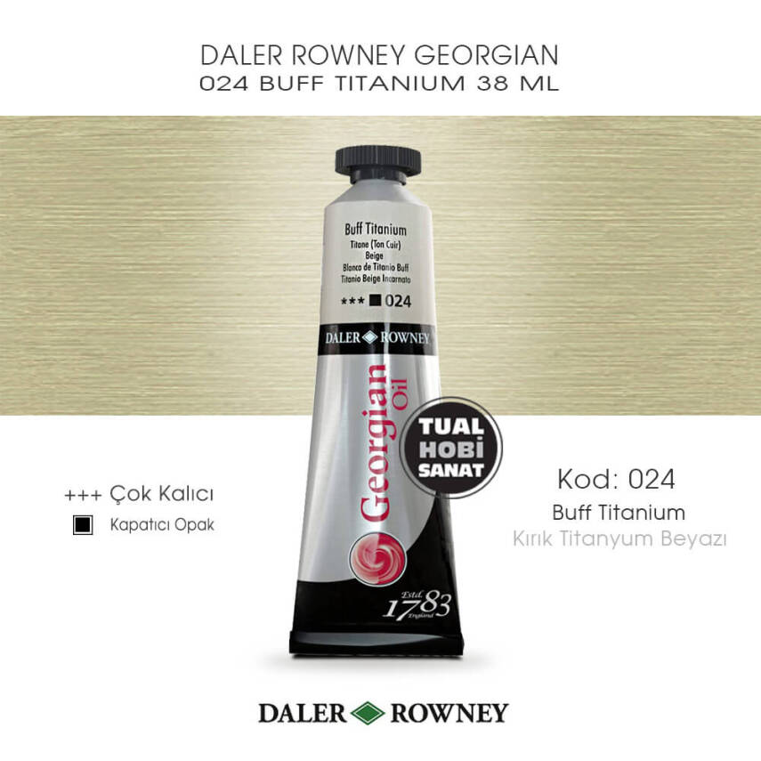 Daler Rowney Georgian 024 Buff Titanium (Kırık Titanyum Beyazı) 38 ml - 1
