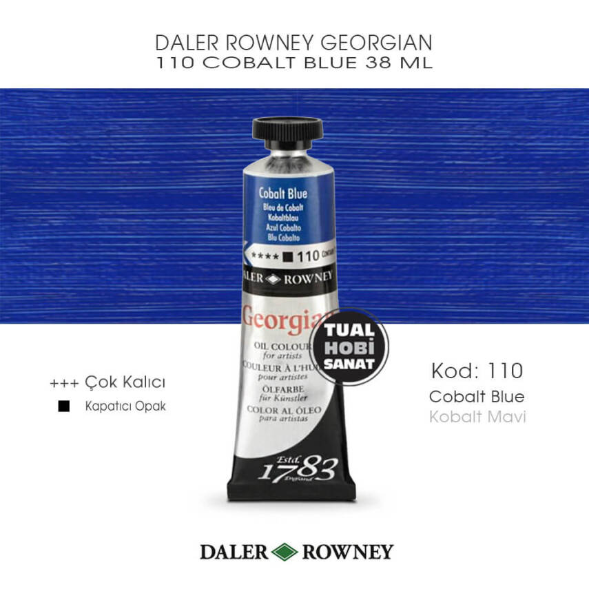 Daler Rowney Georgian 110 Cobalt Blue (Kobalt Mavi) 38 ml - 1