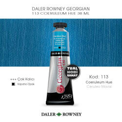 Daler Rowney Georgian 113 Coeruleum Hue Blue (Ceruleo Mavisi Orta) 38 ml - Daler Rowney