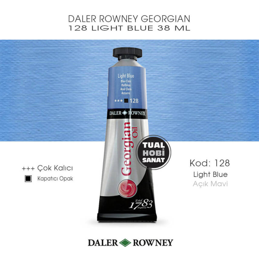 Daler Rowney Georgian 128 Light Blue (Açık Mavi) 38 ml - 1