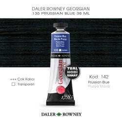 Daler Rowney Georgian 135 Prussian Blue (Prusya Mavisi) 38 ml - Daler Rowney