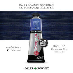 Daler Rowney Georgian 137 Permanent Blue (Kalıcı Mavi) 38 ml - Daler Rowney