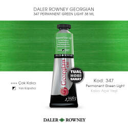 Daler Rowney Georgian 347 Permanent Green Light (Kalıcı Açık Yeşil) 38 ml - Daler Rowney