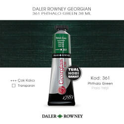 Daler Rowney Georgian 361 Phthalo Green (Ftalo Yeşili) 38 ml - Daler Rowney