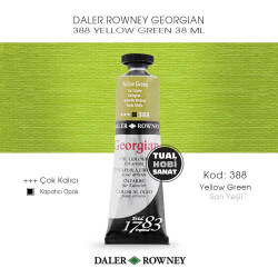Daler Rowney Georgian 388 Yellow Green (Sarı Yeşil) 38 ml - Daler Rowney