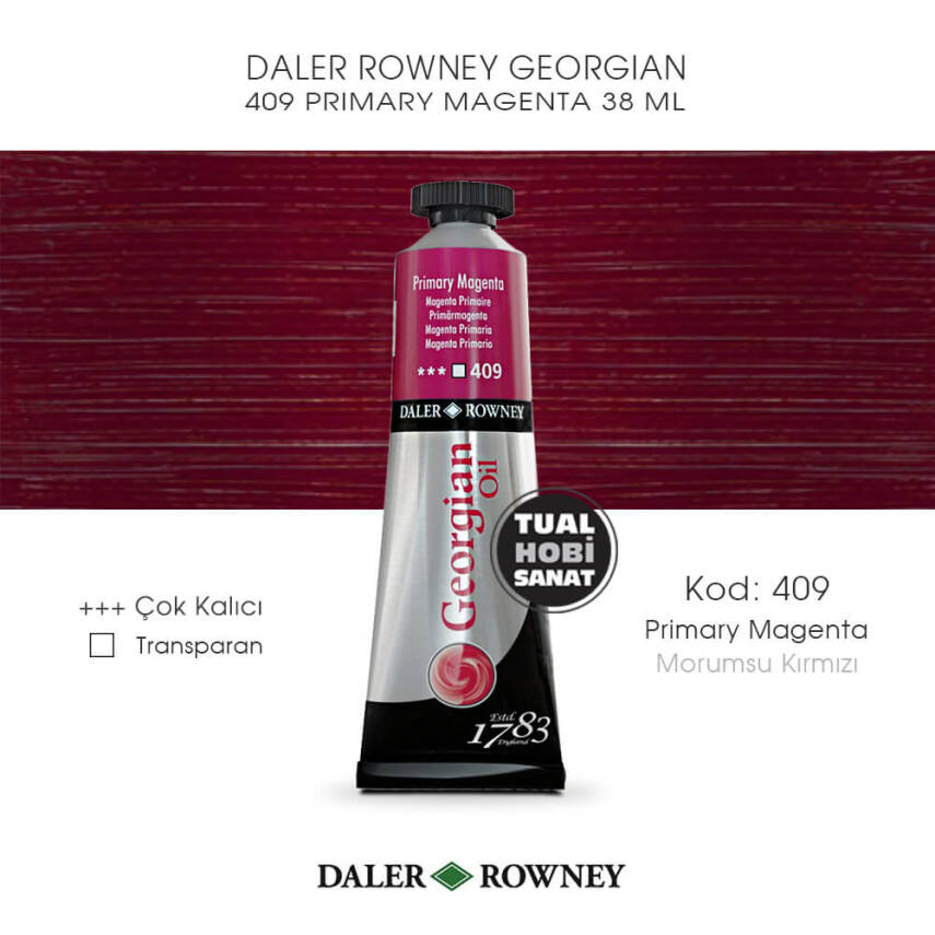 Daler Rowney Georgian 409 Primary Magenta (Morumsu Kırmızı) 38 ml - 1