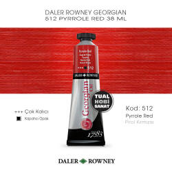 Daler Rowney Georgian 512 Pyrrole Red (Pirol Kırmızı) 38 ml - Daler Rowney
