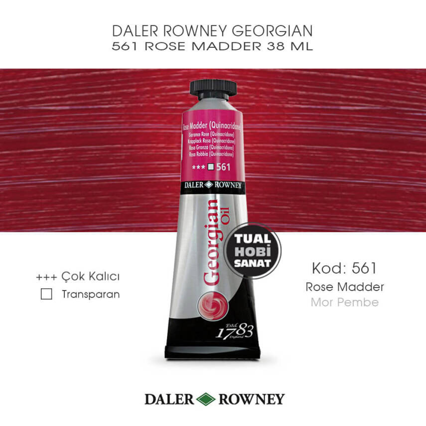 Daler Rowney Georgian 561 Rose Madder (Mor Pembe) 38 ml - 1