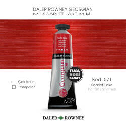 Daler Rowney Georgian 571 Scarlet Lake Red (Parlak Lal Kırmızı) 38 ml - Daler Rowney