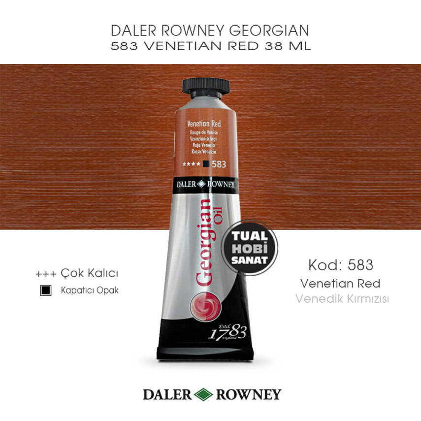 Daler Rowney Georgian 583 Venetian Red (Venedik Kırmızısı) 38 ml - 1