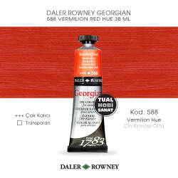 Daler Rowney Georgian 588 Vermilion Red Hue (Çin Kırmızısı Orta) 38 ml - Daler Rowney