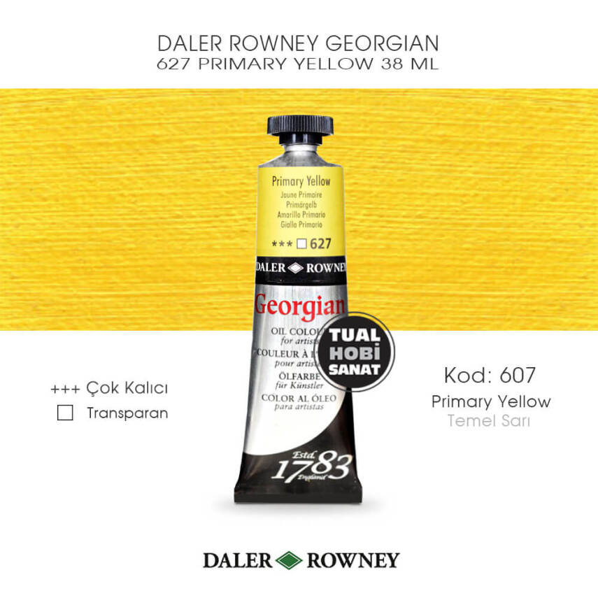 Daler Rowney Georgian 627 Primary Yellow (Temel Sarı) 38 ml - 1
