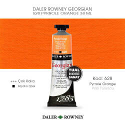 Daler Rowney Georgian 628 Pyrrole Orange (Pirol Turuncu) 38 ml - Daler Rowney