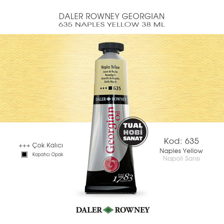 Daler Rowney Georgian 635 Naples Yellow (Napoli Sarısı) 38 ml - 1
