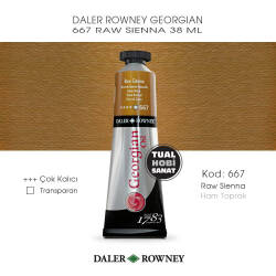 Daler Rowney Georgian 667 Raw Sienna (Ham Toprak Kahve) 38 ml - Daler Rowney
