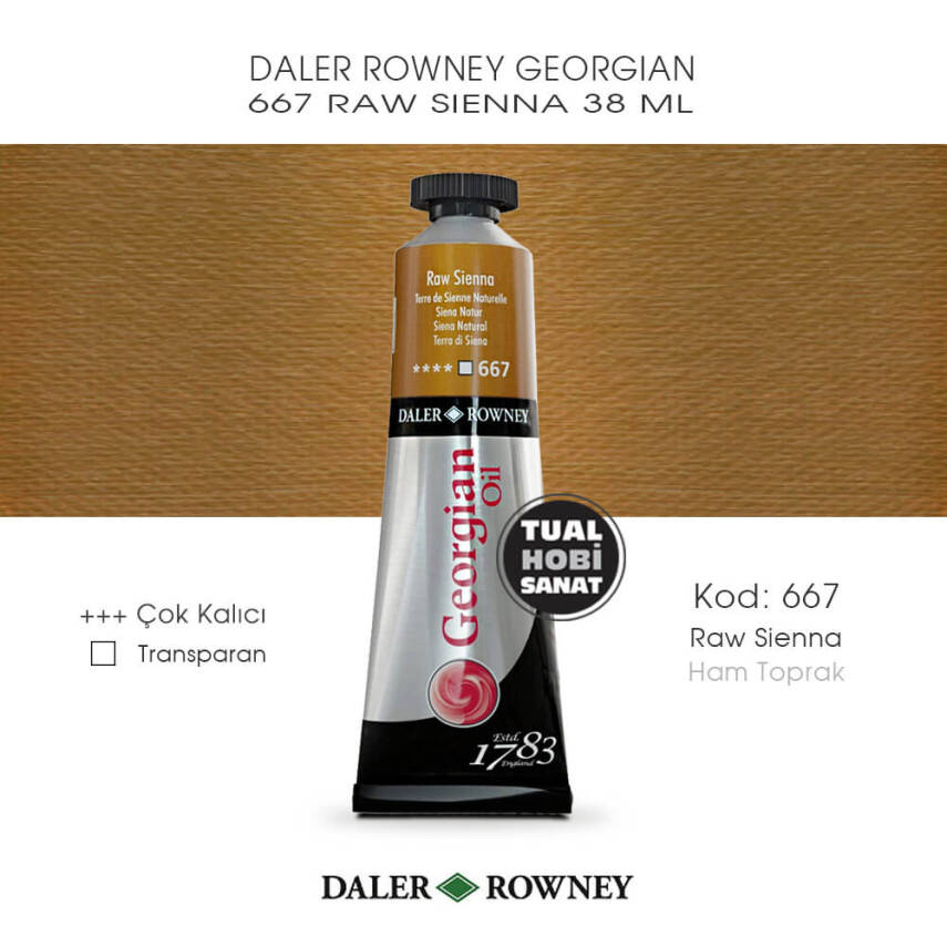 Daler Rowney Georgian 667 Raw Sienna (Ham Toprak Kahve) 38 ml - 1