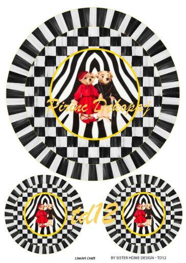 Damalı Ayıcık Desenli Pirinç Dekopaj Model : TD12 - 1