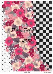 Damalı Çiçek Desenli Pirinç Dekopaj Model : 4570 - Line Art