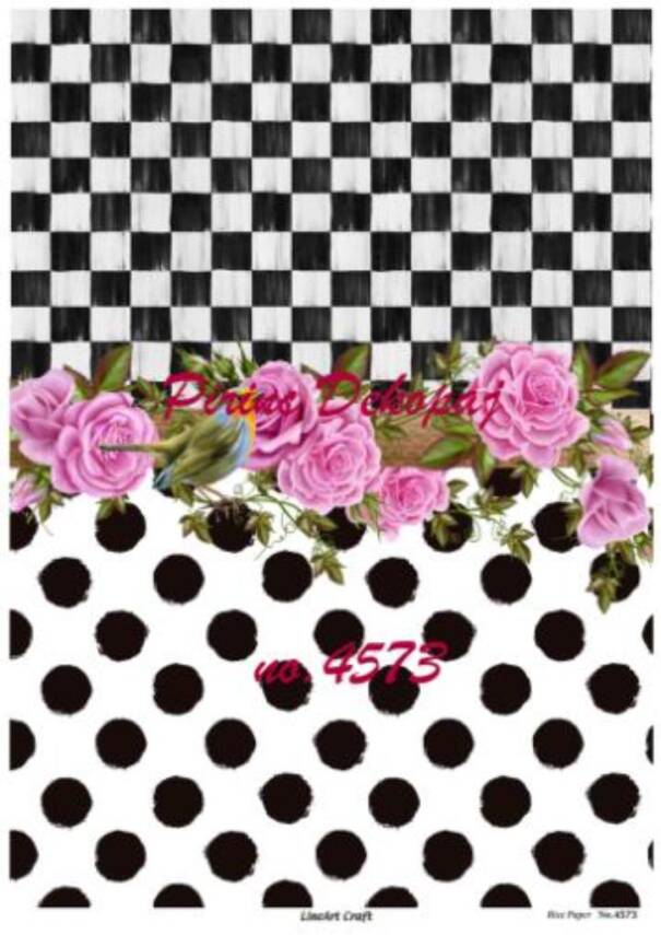 Damalı Çiçek Desenli Pirinç Dekopaj Model : 4573 - 1