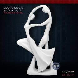Dans Eden Çift Soyut Polyester Heykel (28x22cm) - Tual Hobi Sanat (1)