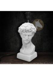 David Mozaik Yüzlü Abajur Altı (43x17 cm) Ham Polyester - Tual Hobi Sanat (1)