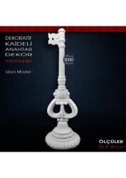 Dekoratif Anahtar Heykeli Kaideli Uzun (55x18 cm) Ham Polyester - Tual Hobi Sanat