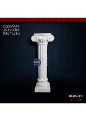 Dekoratif Antik Küçük Sütun (18x7 cm) Ham Polyester - Tual Hobi Sanat