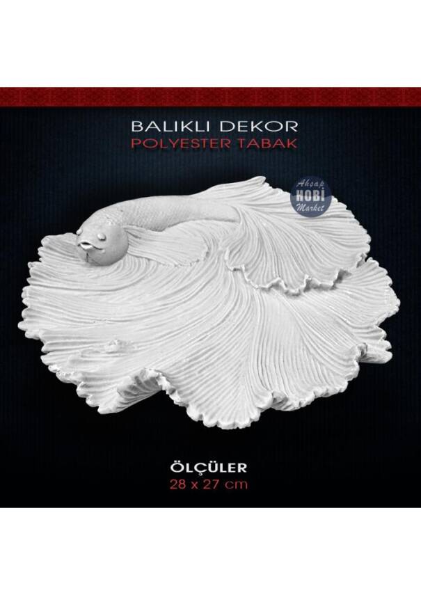 Dekoratif Balıklı Tabak Yeni Model (28x27cm) - 1