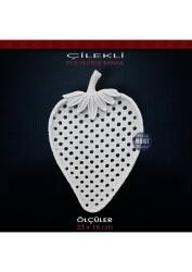 Dekoratif Çilek Tabak (23x15cm) Ham Polyester - Tual Hobi Sanat