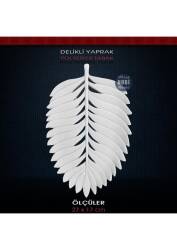 Dekoratif Delikli Yaprak Tabak (27x17cm) Ham Polyester - Tual Hobi Sanat