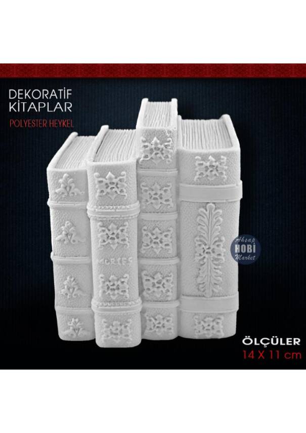 Dekoratif Kitap Biblo (14x11 cm) Ham Polyester - 1