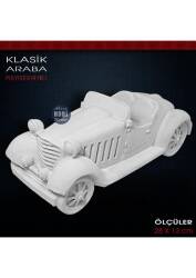 Dekoratif Klasik Araba Biblo (28x13 cm) Ham Polyester - Tual Hobi Sanat (1)