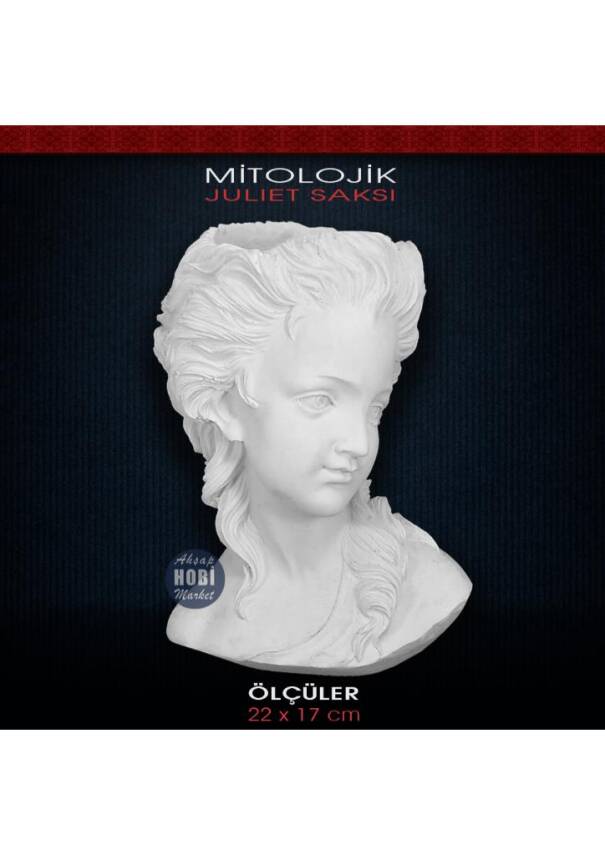 Dekoratif Polyester Juliet Saksı (22x17x16cm) - 1