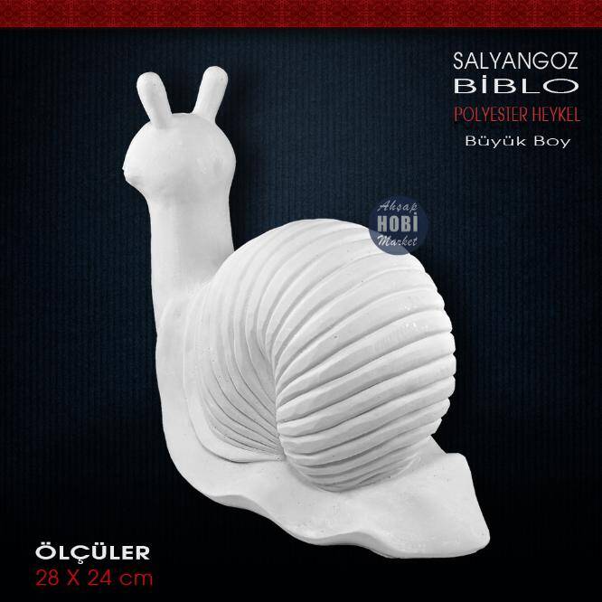 Dekoratif Salyangoz Heykeli Büyük (28x24 cm) Ham Polyester - 2
