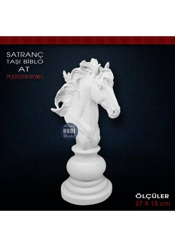 Dekoratif Satranç Taşı Heykeli At Modeli (27x15 cm) - 1