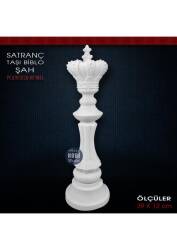 Dekoratif Satranç Taşı Heykeli Şah Modeli (39x12,5cm) - Tual Hobi Sanat