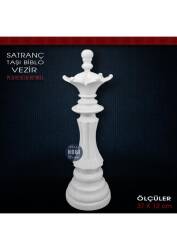 Dekoratif Satranç Taşı Heykeli Vezir Modeli (37x12 cm) - Tual Hobi Sanat