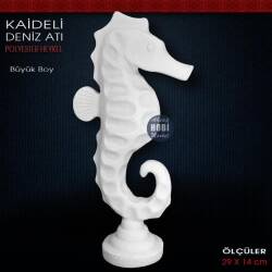 Deniz Atı Biblo Heykeli (29x14 cm) Ham Polyester - Tual Hobi Sanat