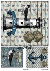 Deniz Feneri Desenli Pirinç Dekopaj Model : 4684 - Line Art