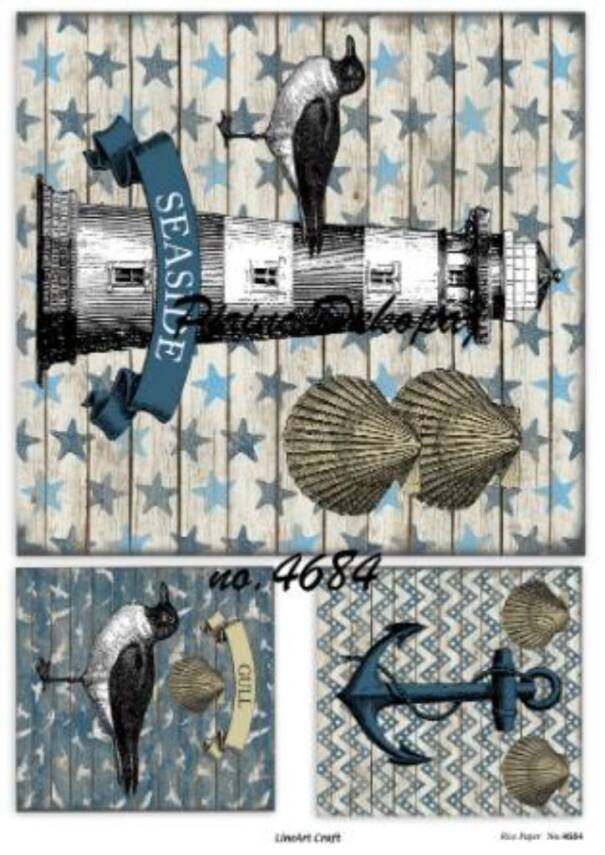 Deniz Feneri Desenli Pirinç Dekopaj Model : 4684 - 1