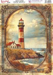 Deniz Feneri Desenli Pirinç Dekopaj - Model : PT 1886 - Tual Hobi Craft İst