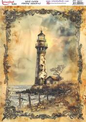 Deniz Feneri Desenli Pirinç Dekopaj - Model : PT 1911 - Tual Hobi Craft İst